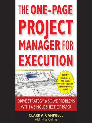 cover image of The One-Page Project Manager for Execution
